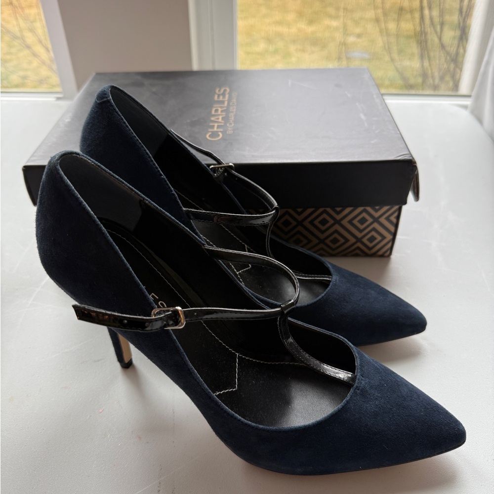 Charles David Dark Blue Heels